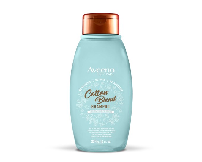 Aveeno Hair Cotton Blend Shampoo, $6.99, drugstores