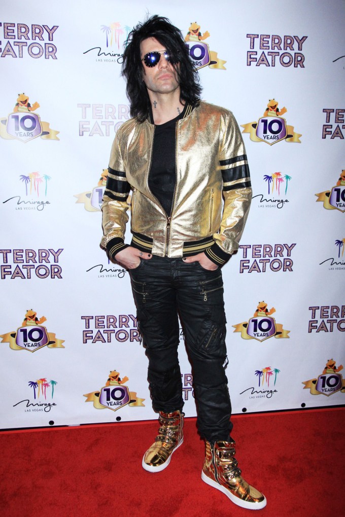 Magician Criss Angel on the red carpet