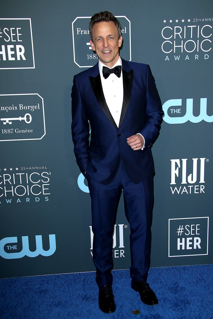 Seth Meyers rocks a navy suit