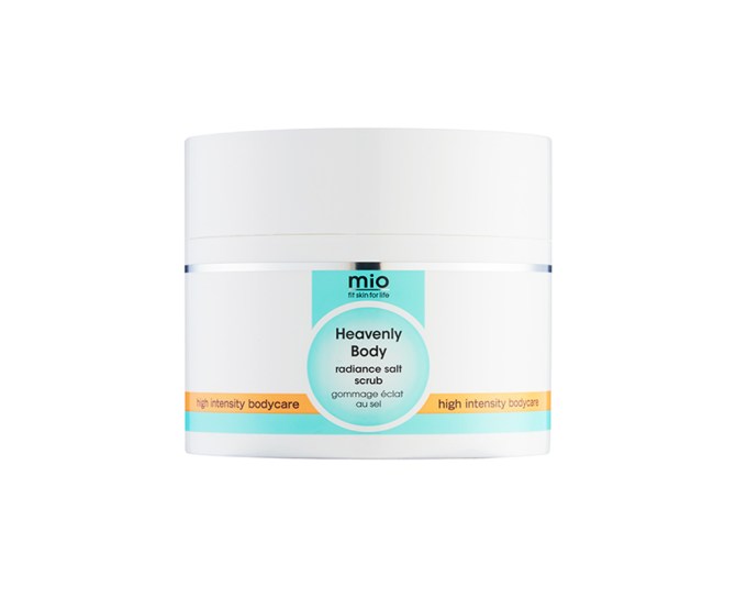 Mio Skincare Heavenly Body Radiance Salt Scrub, $35, mioskincare.com