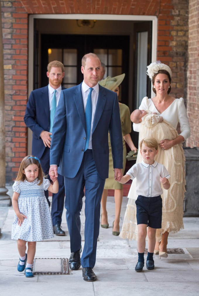 The Cambridge Family At Prince Louis’ Christening