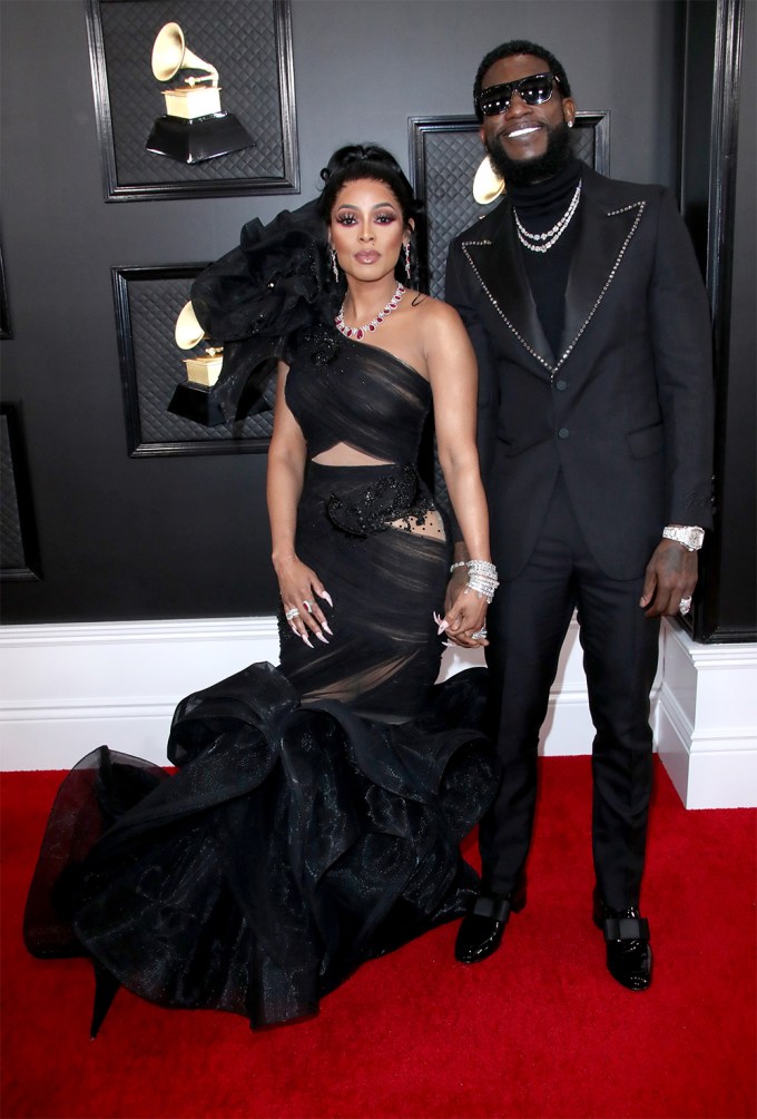 Keyshia Ka’Oir & Gucci Mane in black ensembles at the Grammys