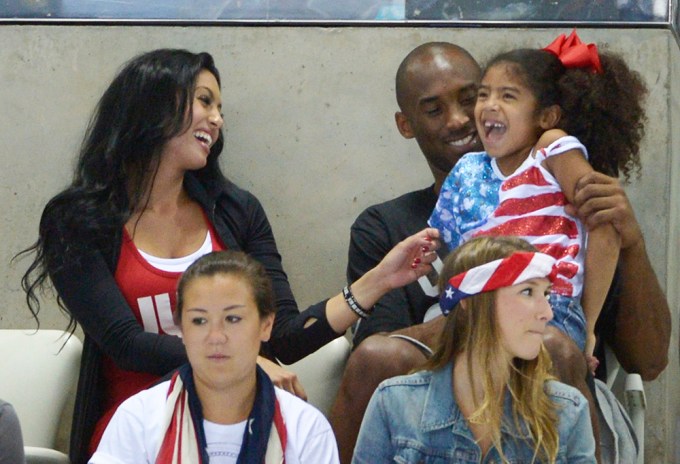 Kobe Bryant, Vanessa, & Daughter Gianna At The London Olympics