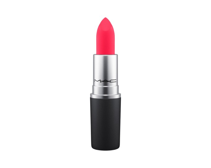 MAC Powder Kiss Lipstick – Fall In Love, $19, maccosmetics.com