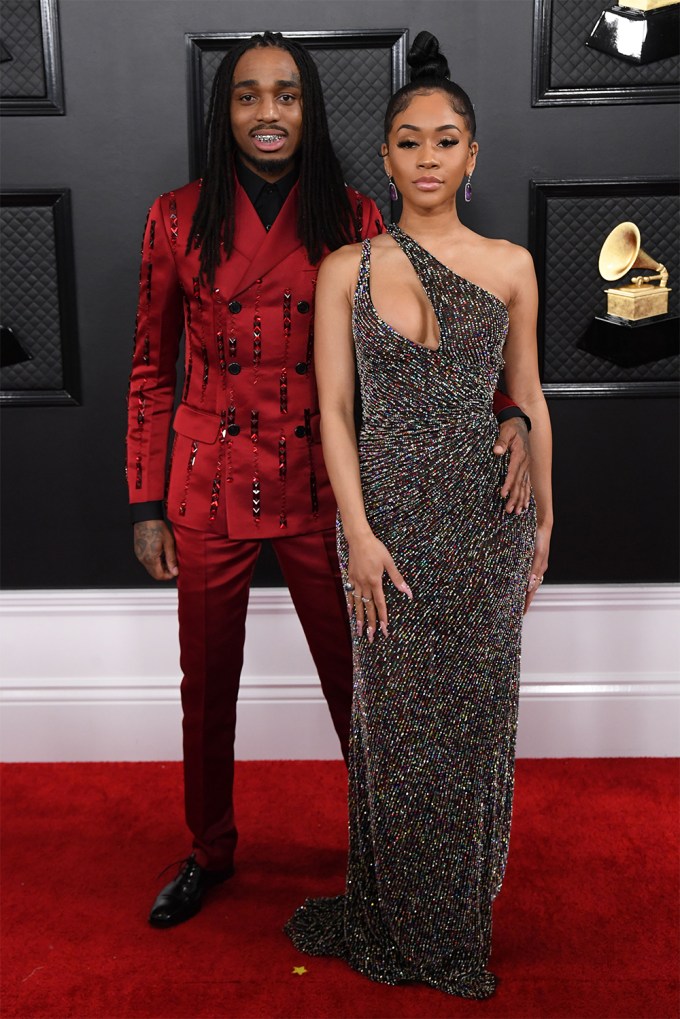 Saweetie & Quavo packed on the PDA at the Grammys