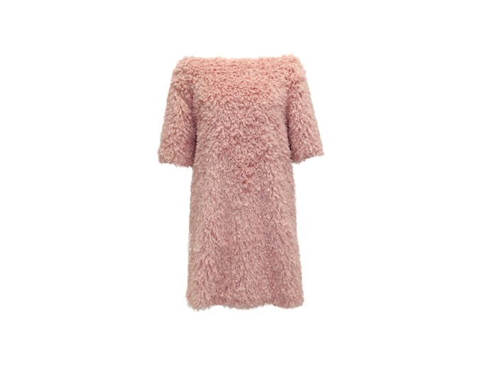 Storets Annie Fuzzy Fur Dress, $89.90, storets.com
