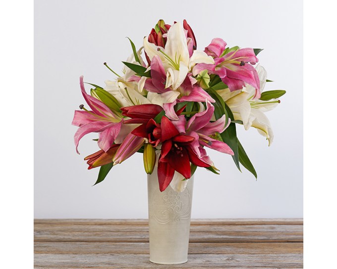 The Bouqs Co. Valentine’s Day Lilies, $49, bouqs.com