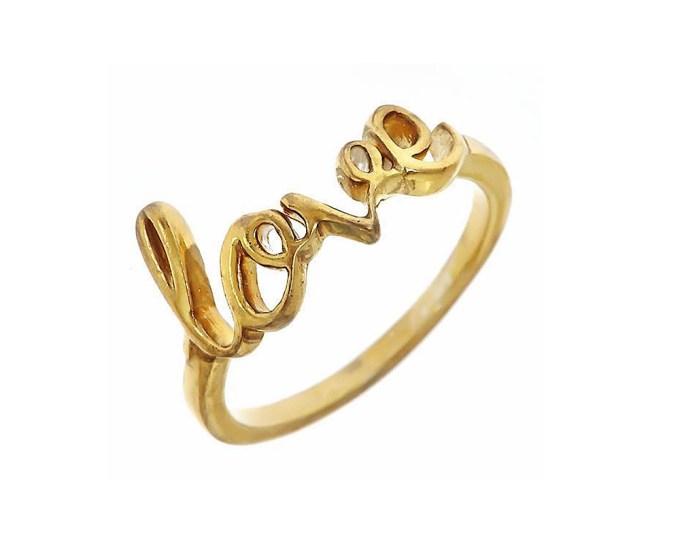 Sterling Forever 14k Gold Vermeil Love Ring, $66, sterlingforever.com