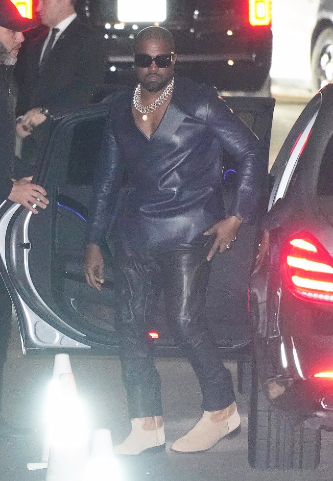 Kanye West Rocks All-Leather Look