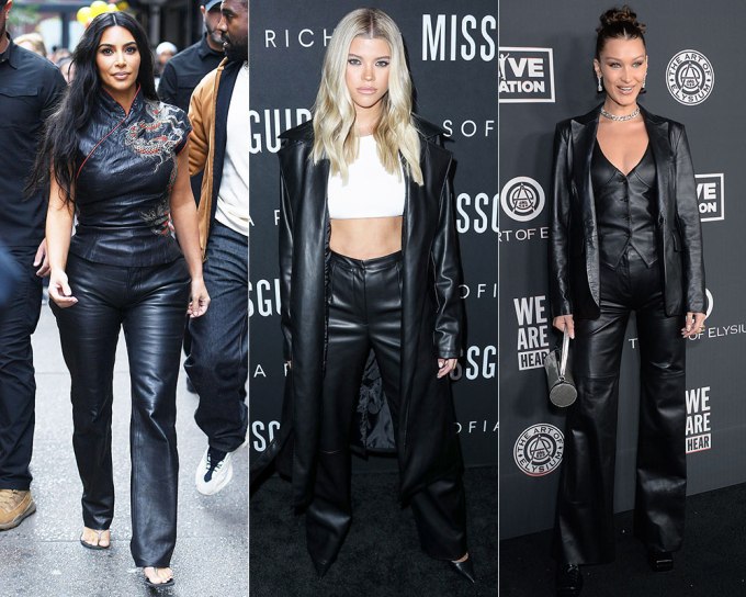 Stars In All-Black Leather Outfits: Photos