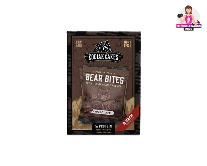 BEST SNACK — Kodiak Cakes Chocolate Bear Bites, $6.50, kodiakcakes.com
