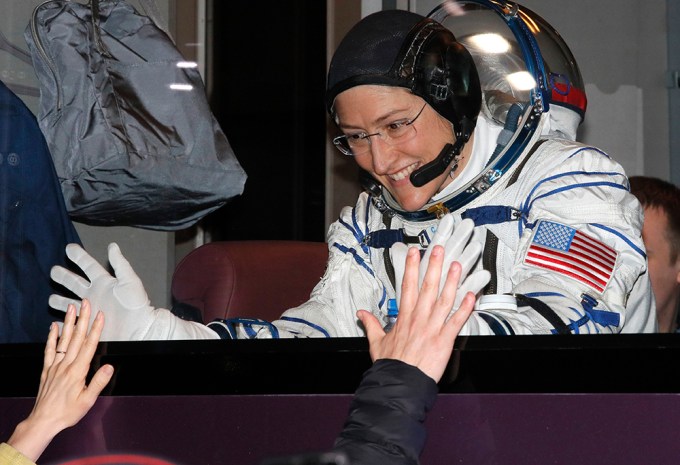 Christina Koch Says Good-Bye Before Going Up In Space