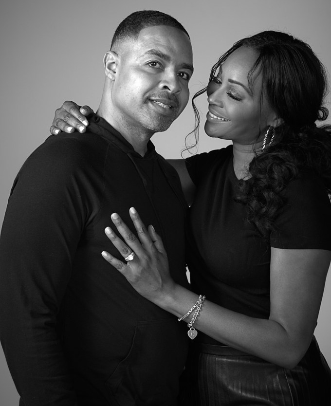 Cynthia Bailey & Mike Hill pose for HollywoodLife’s Portrait Studios