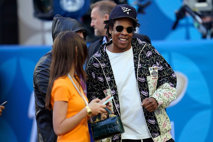 JAY Z On The Field At Super Bowl 54