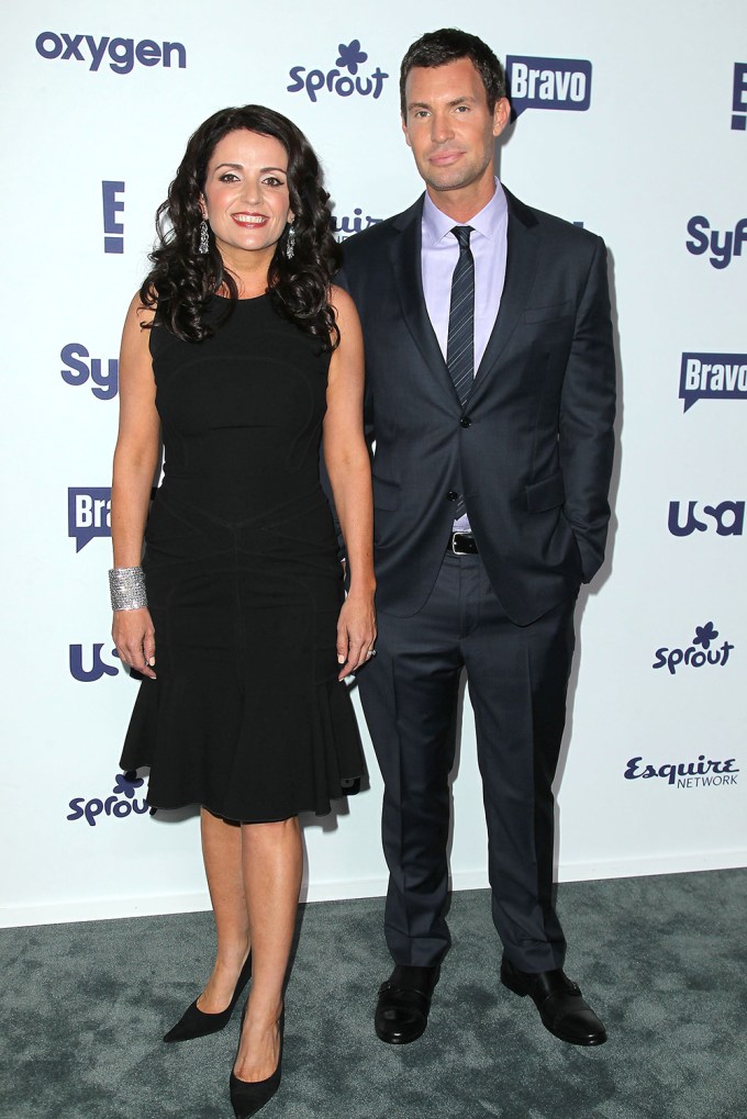 Jenni Pulos with Jeff Lewis at NBC Universal Upfront