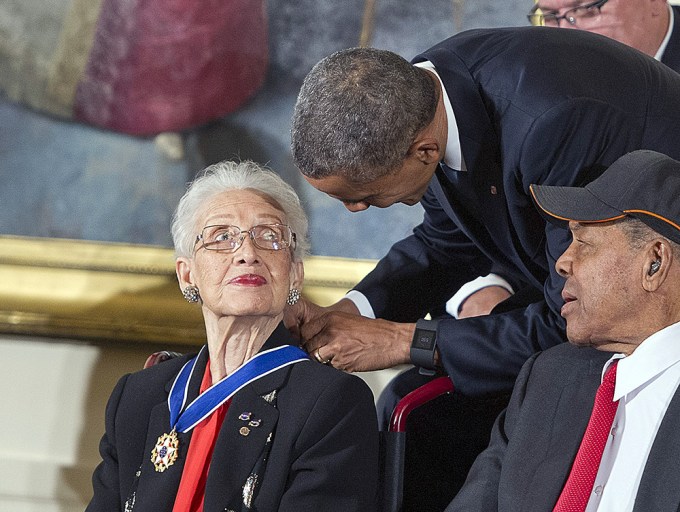 Barack Obama awards the Presidential Medal of Freedom to Katherine