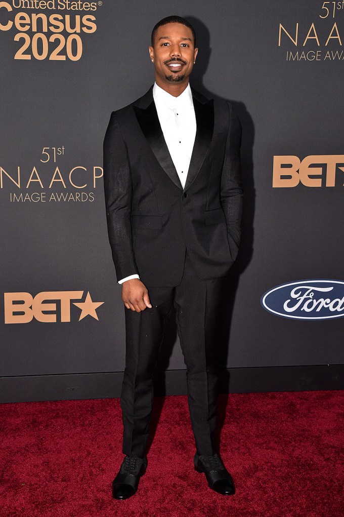 Michael B. Jordan Poses At The NAACP Awards