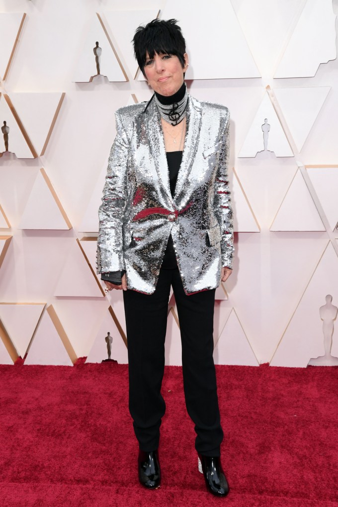 Dianne Warren sparkles in silver at the Oscars