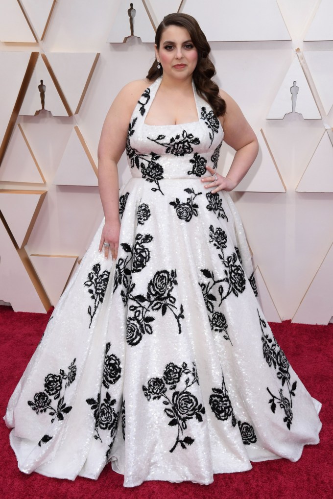 Beanie Feldstein in a floral gown at the 92nd annual Academy Awards