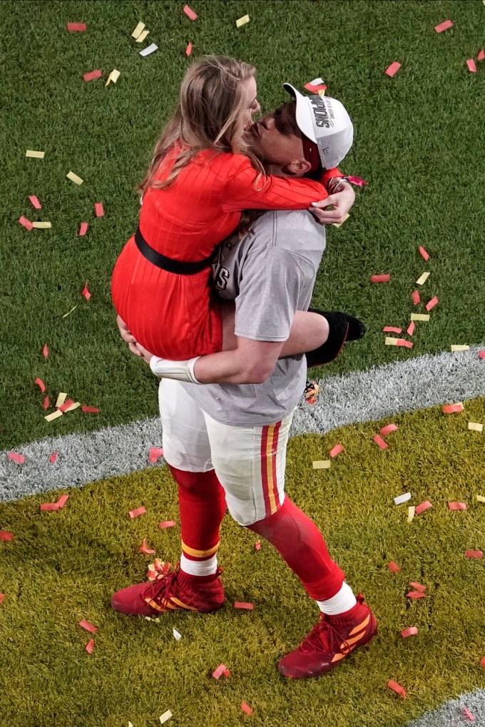 Patrick Mahomes & Brittany Matthews Celebrate Super Bowl Win