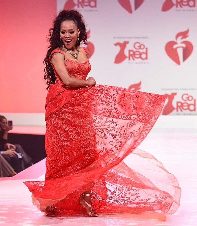 Robin Givens works the runway