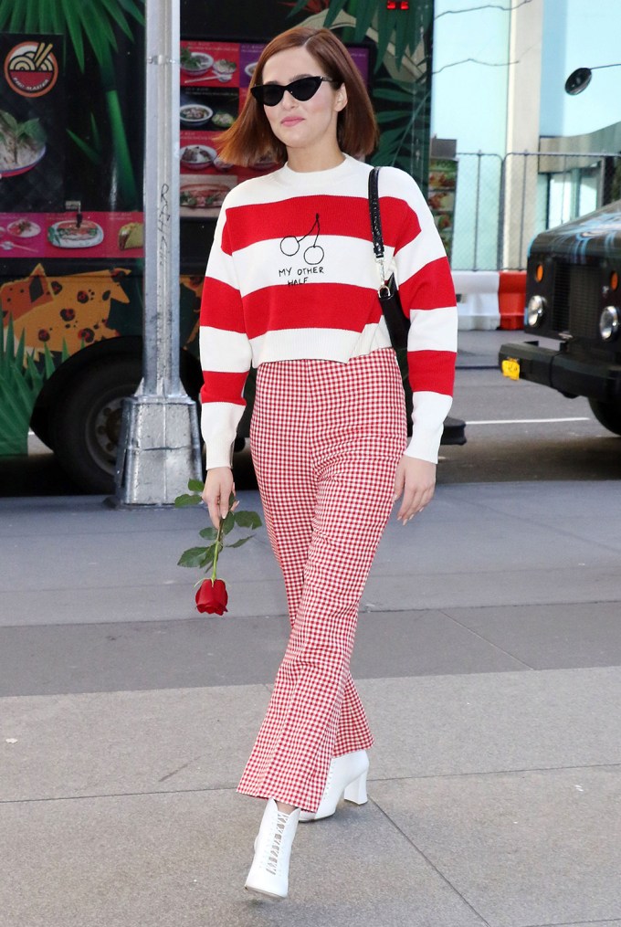 Zoey Deutch Celebrates Valentine’s Day In Red