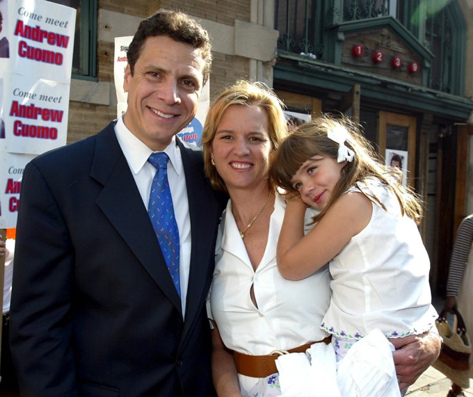 Andrew Cuomo with his wife and daughter