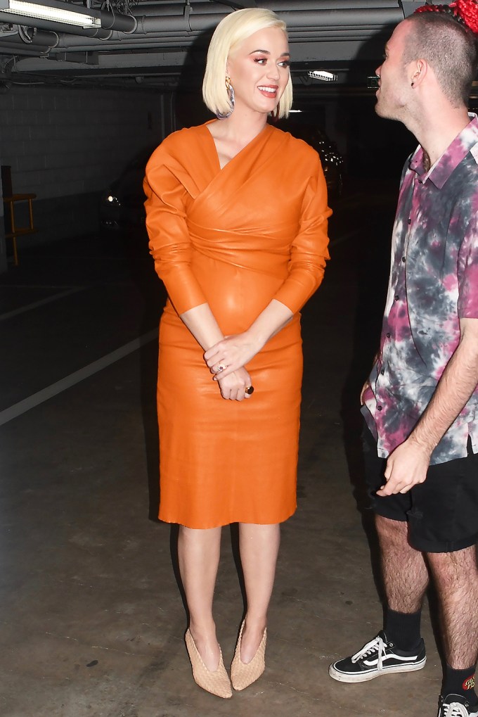 Katy Perry In A Tight Orange Dress