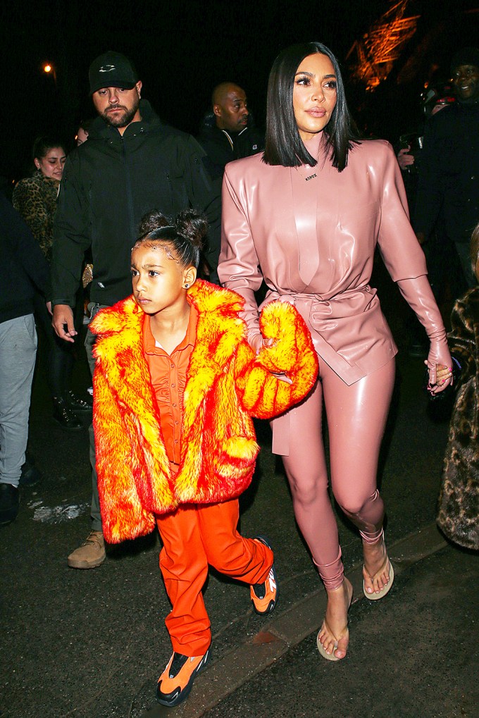 Kim Kardashian & North West In Paris