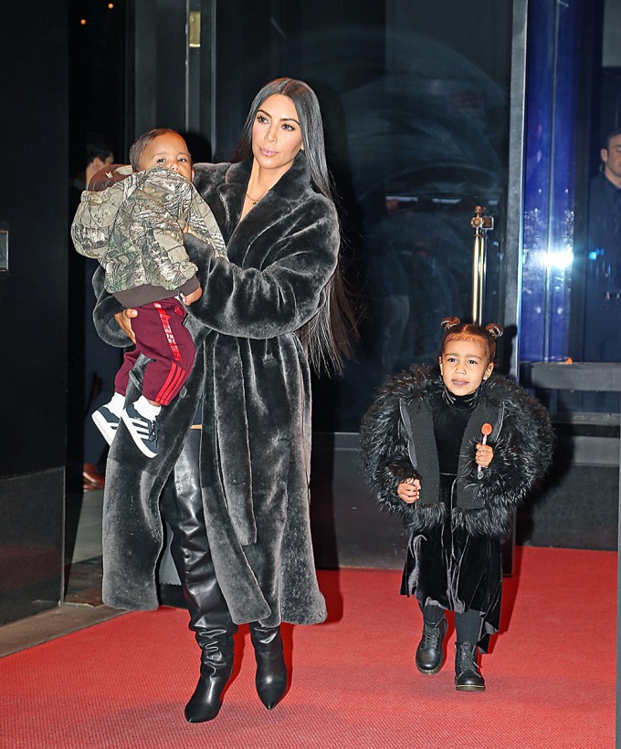 Kim Kardashian Carrying Saint West