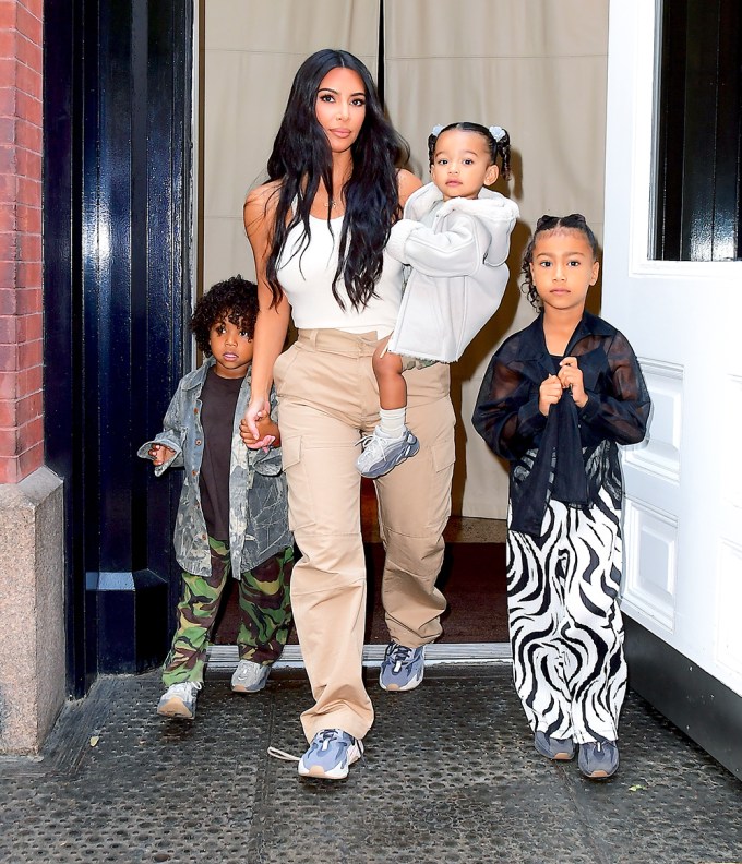 Kim Kardashian & Her 3 Kids