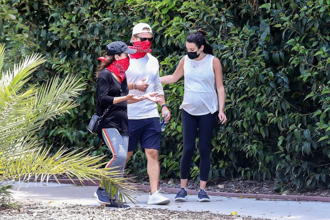 Pregnant Lea Michele and Zandy Reich take a hike with her mom