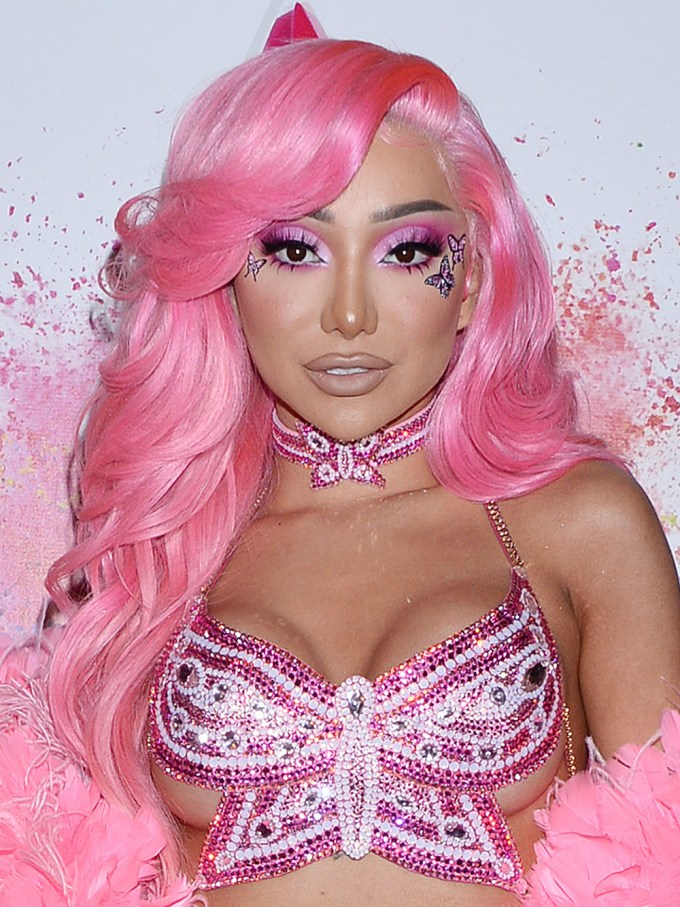 Nikita Dragun Sparkles In A Pink Butterfly-Themed Outfit