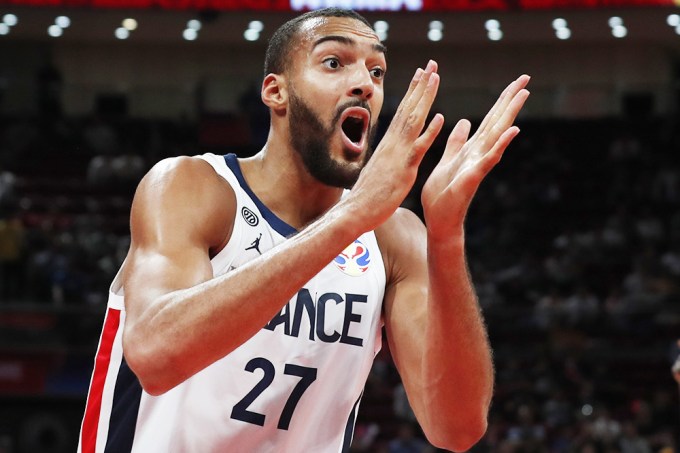 Rudy Gobert playing in the FIBA Basketball World Cup 2019 in Beijing
