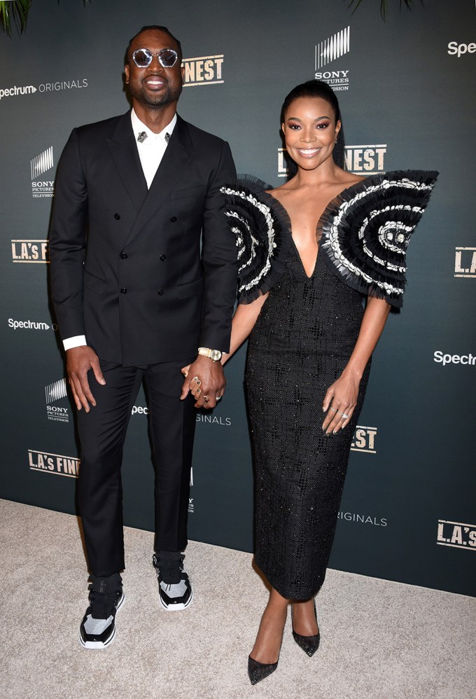 Dwyane Wade & Gabrielle Union Attend ‘L.A.’s Finest’ Premiere Hand-In-Hand