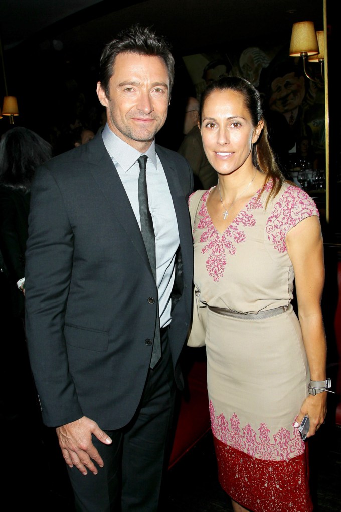 High Jackman and Cristina Cuomo at a luncheon