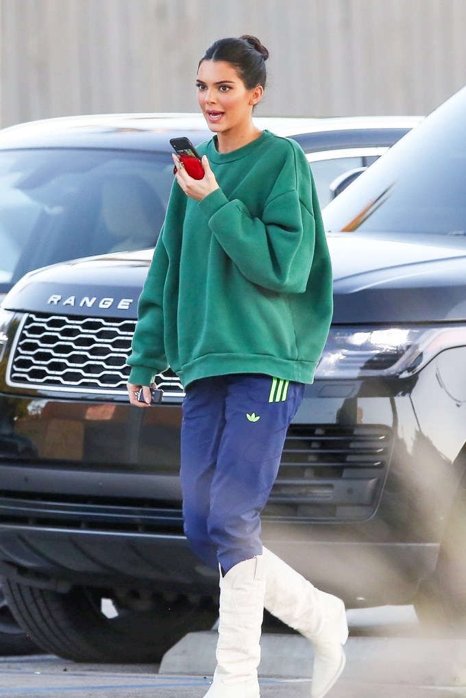Kendall Jenner in a Baggy Sweatshirt