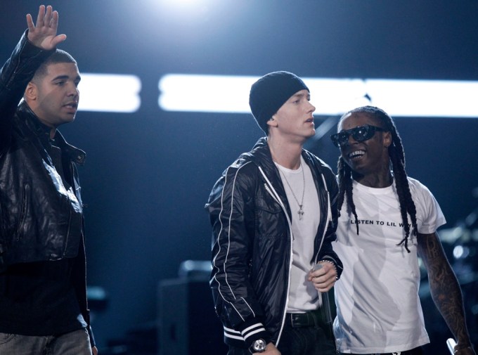 Lil Wayne Hangs with Drake & Eminem