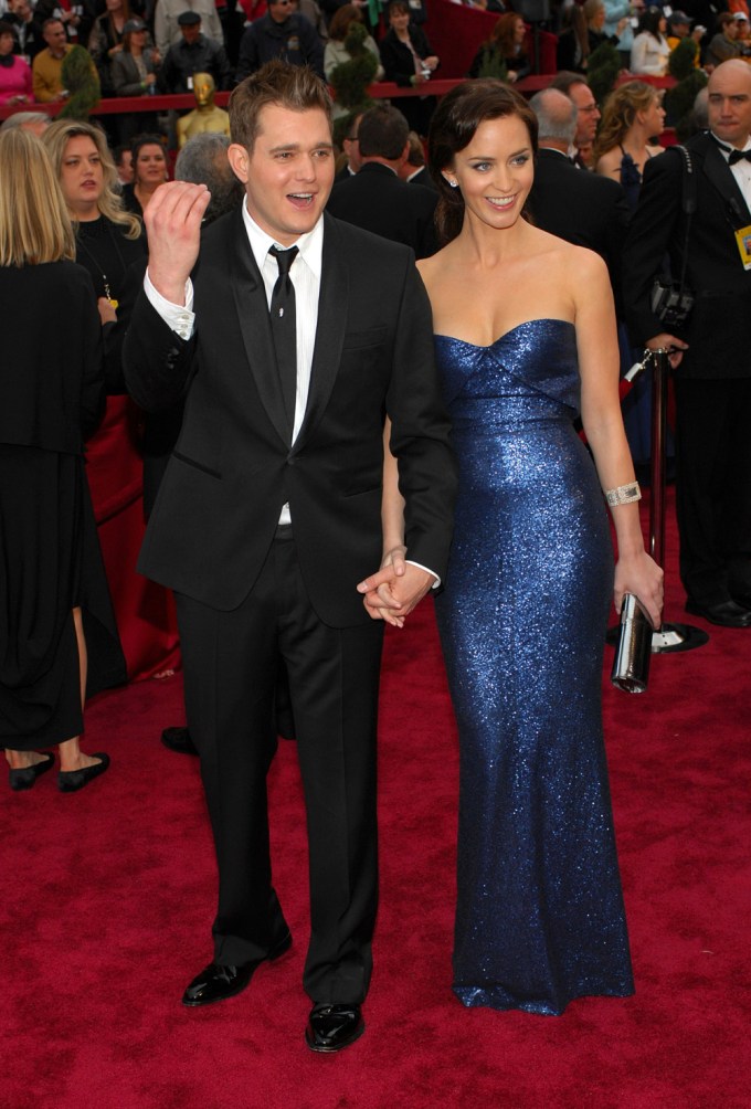 Michael Buble and Emily Blunt at the 79th Annual Academy Awards