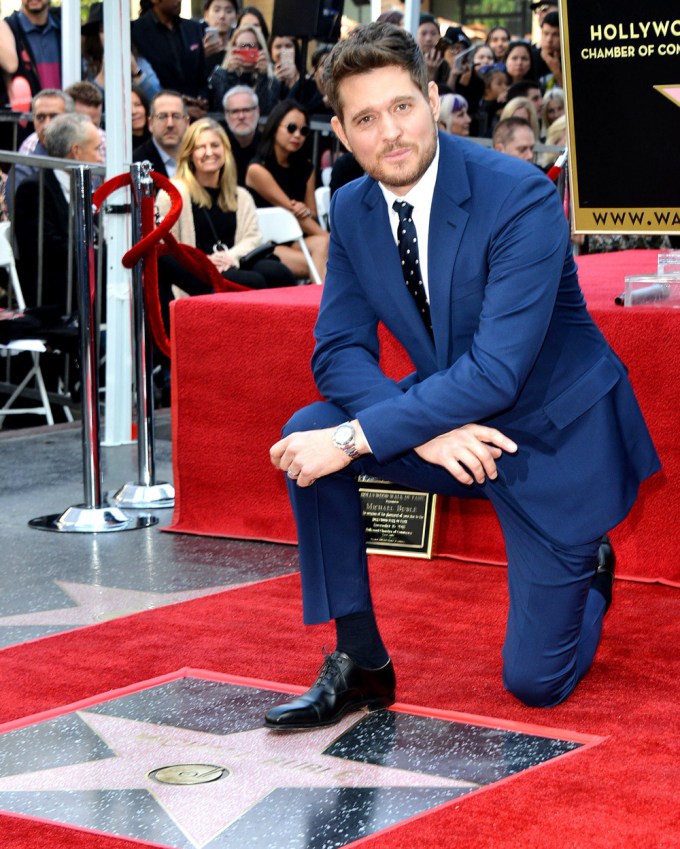 Michael Buble honored with a star on the Hollywood Walk of Fame