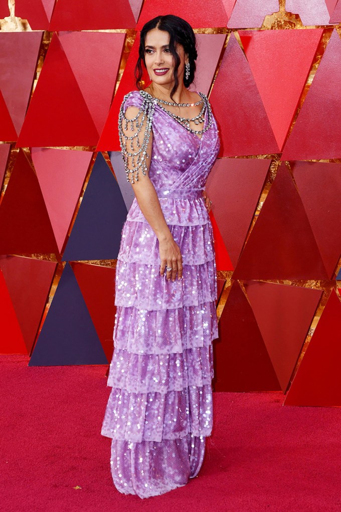 Salma Hayek At The 2018 Academy Awards
