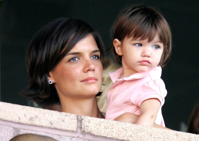 Katie Holmes & Suri Cruise At A Soccer Match