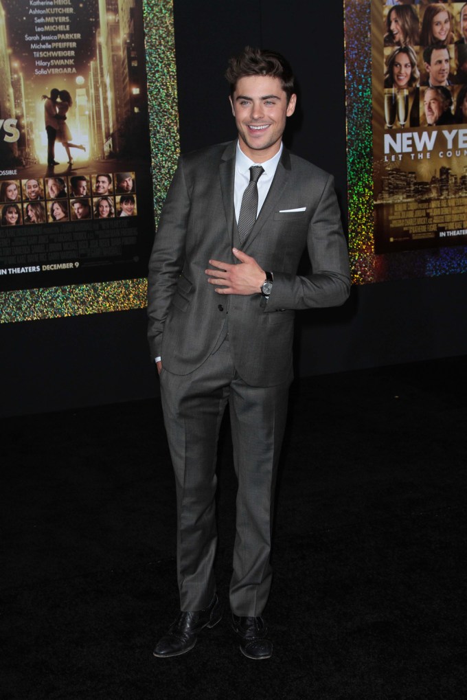 Zac Efron at ‘New Year’s Eve’ Premiere