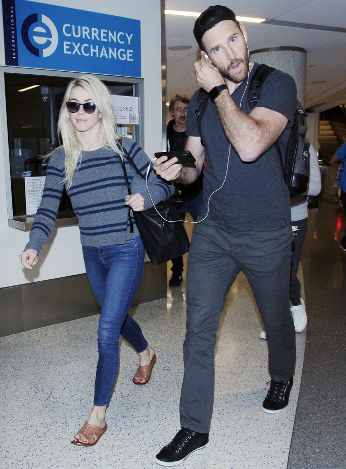 Julianne Hough and Brooks Laich at the airport