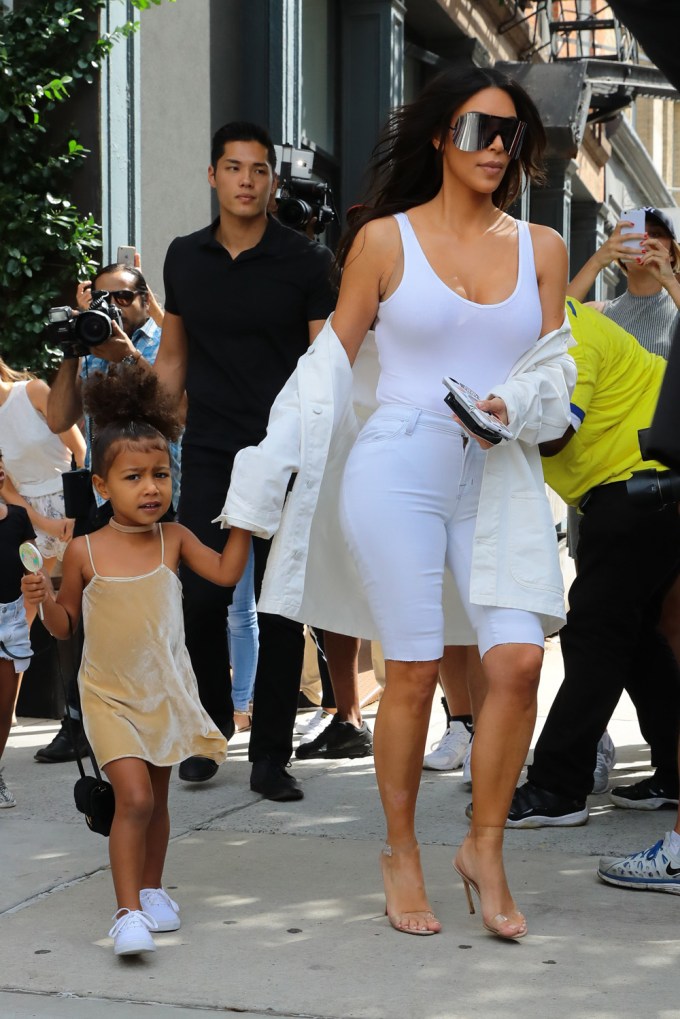 Kim Kardashian and North West in NYC in 2016