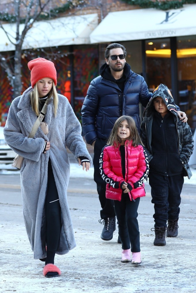 Sofia Richie and Scott Disick with Penelope and Mason