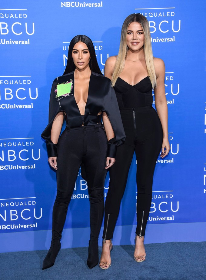 Khloe and Kim Attend A NBCUniversal Event