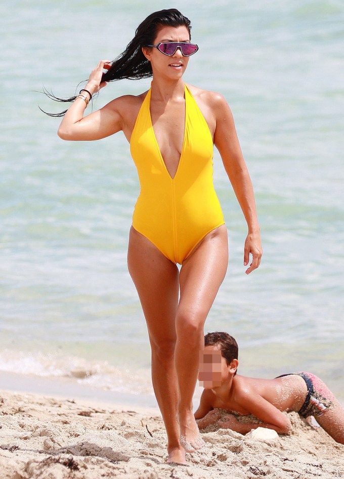 Kourtney Kardashian At Miami Beach In 2016