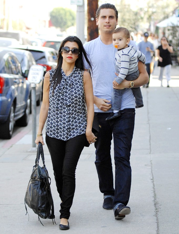 Kourtney Kardashian & Scott Disick With Baby Mason