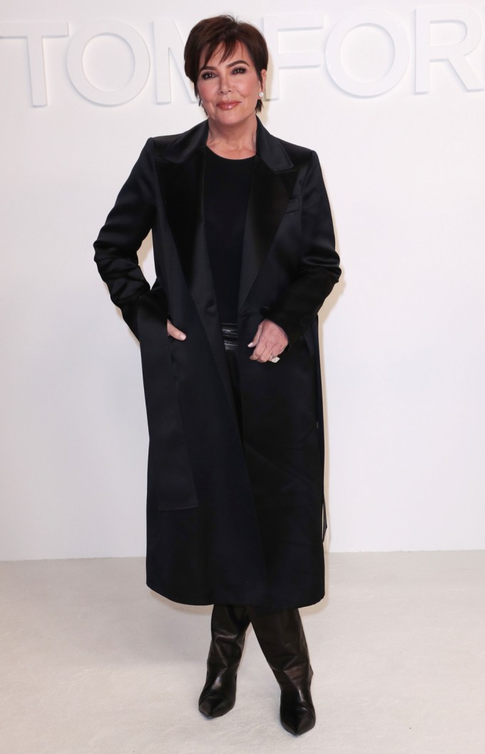 Kris Jenner At Tom Ford’s 2020 Fashion Show